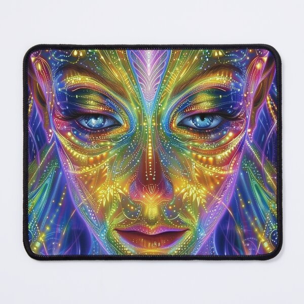 Artikelvorschau, Rätselhafte Neon-Sternensamen-Fraktal-DMT-Kunst – kosmische Erforschung entworfen und verkauft von Mystikos Art.