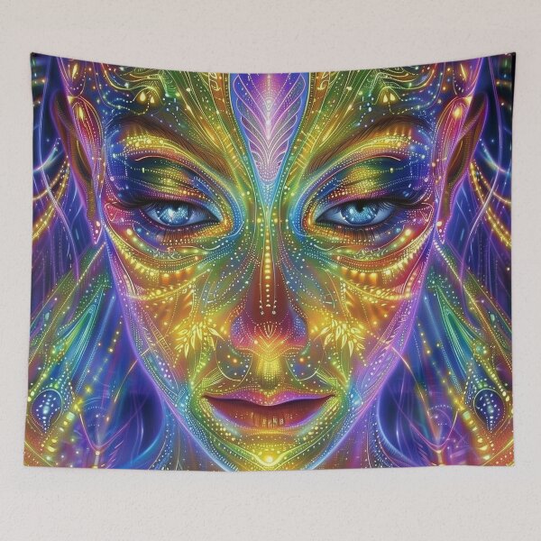 Artikelvorschau, Rätselhafte Neon-Sternensamen-Fraktal-DMT-Kunst – kosmische Erforschung entworfen und verkauft von Mystikos Art.