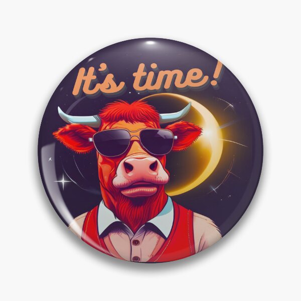 Item preview, Red cow and solar eclipse-a gift for fans of conspiracy theories designed and sold by LOKOthing.