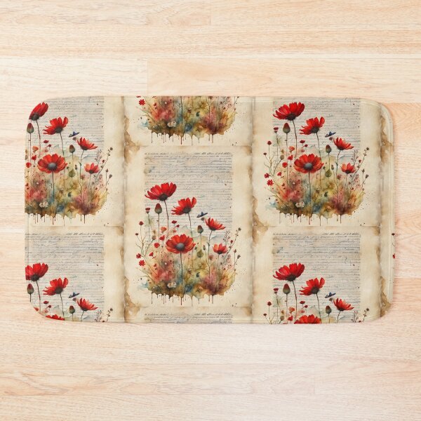 Item preview,  Red and yellow wildflowers  designed and sold by Coolparrotgirl.