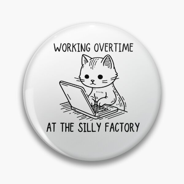 Item preview, Funny cute cat meme silly factory working laptop designed and sold by pixel-defiance.