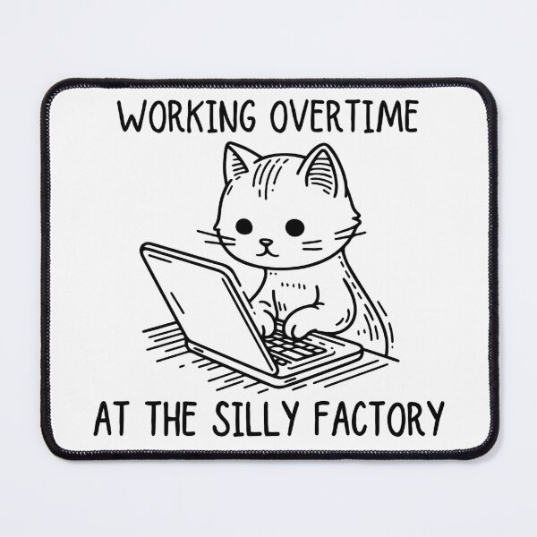 Item preview, Funny cute cat meme silly factory working laptop designed and sold by pixel-defiance.