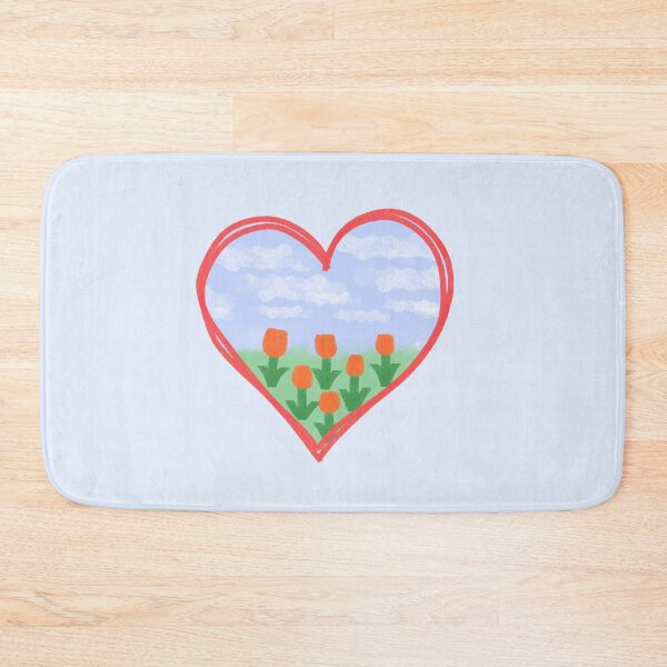 Item preview, Tulips with heart doodle designed and sold by wonderxwander.