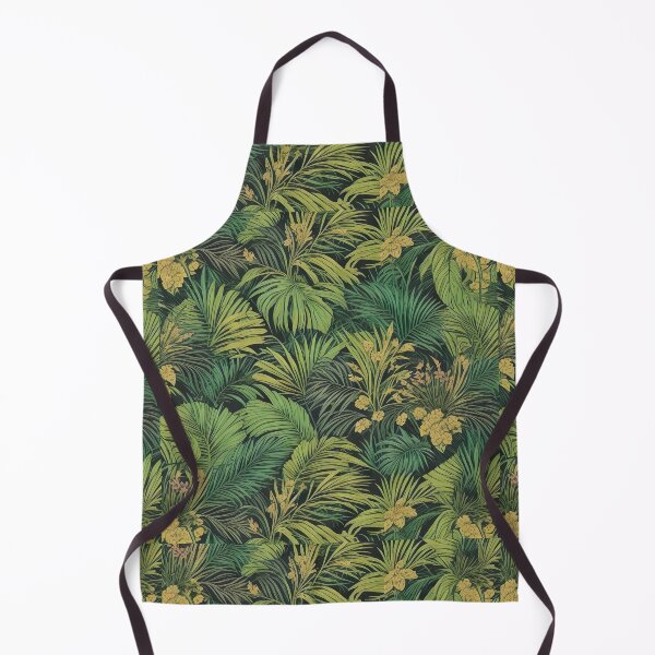 Item preview, Exotic jungle pattern palm leaves in various shades of green jungle designed and sold by Frostquest.