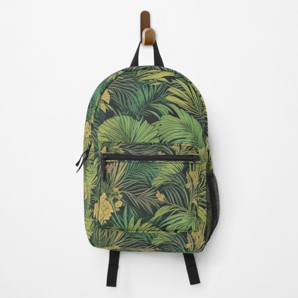 Item preview, Exotic jungle pattern palm leaves in various shades of green jungle designed and sold by Frostquest.