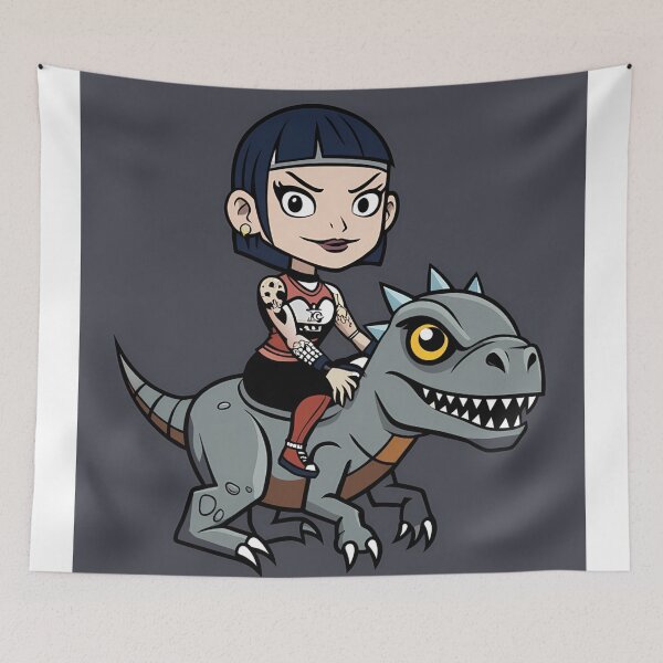 Item preview,  girl with a bold and modern look proudly rides designed and sold by aminz4.