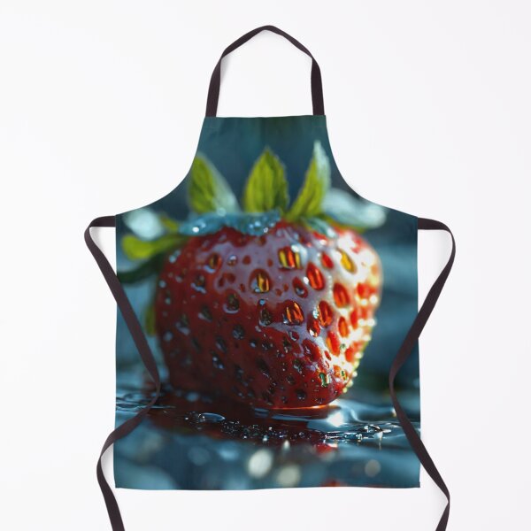 Artikelvorschau, Glitzernde Wassertropfen auf einer frischen Erdbeere entworfen und verkauft von ArteeInnovation.