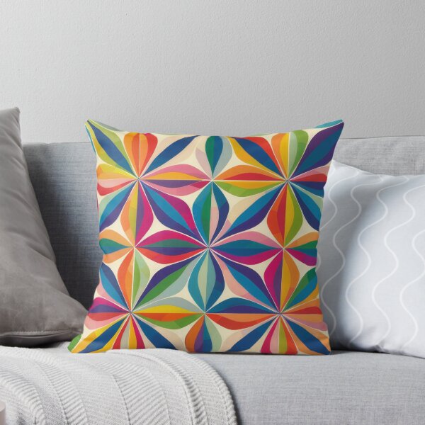 Item preview, Bright colourful abstract floral pattern print designed and sold by PrettyPinkSkies.