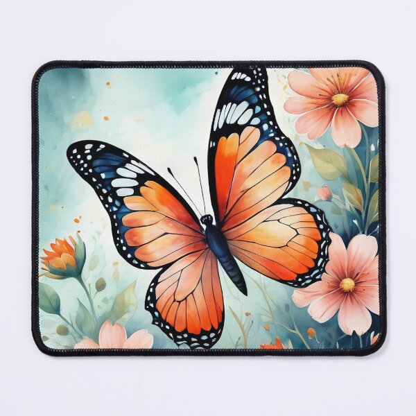 Item preview, Spring watercolor illustration: Butterflies awakening in a floral garden designed and sold by ChaosEdits.