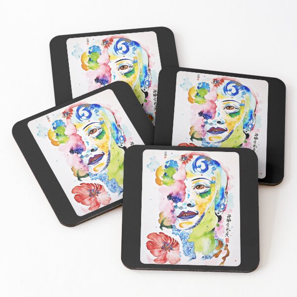 Item preview, Copie de "Jade", abstract watercolor portrait designed and sold by ATartelin.