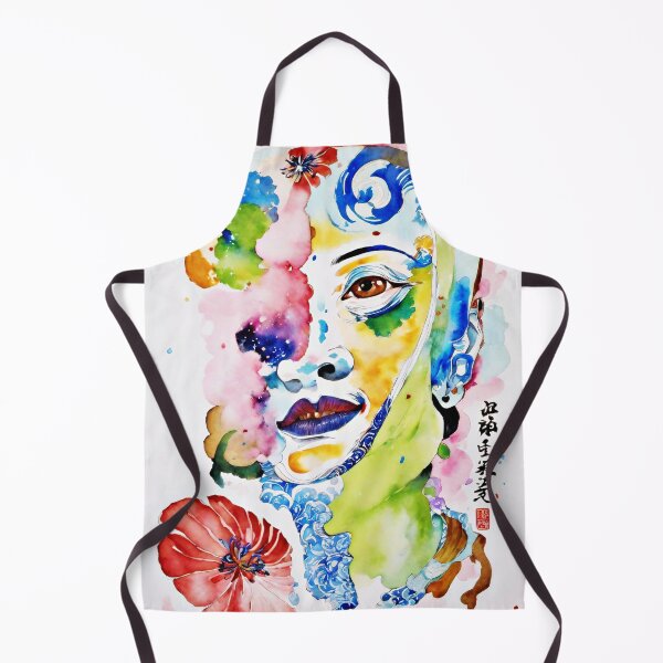 Item preview, Copie de "Jade", abstract watercolor portrait designed and sold by ATartelin.