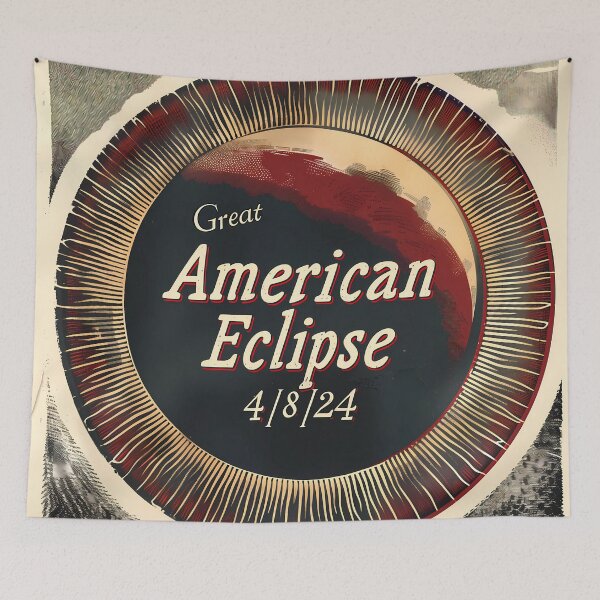 Item preview, Vintage American Eclipse 2024 Commemorative Graphic Design designed and sold by David Balzen.