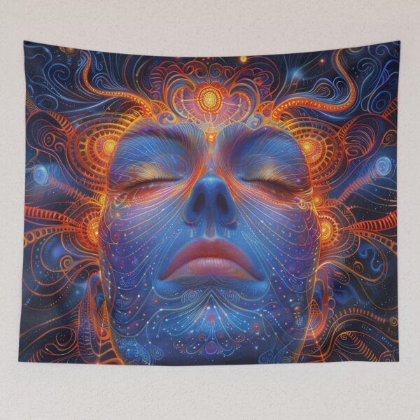 Item preview, Transcendent Psychedelic Goddess Kali DMT Fractal Art designed and sold by Mystikos Art.