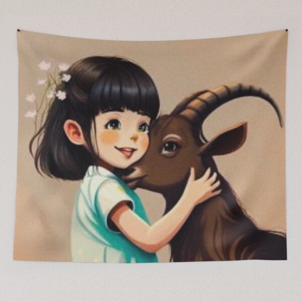 Item preview, The girl and the goat  designed and sold by mahjh.