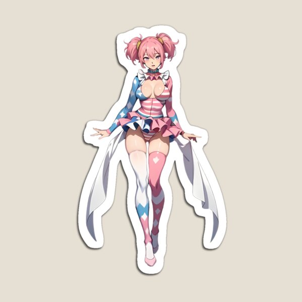 Artikelvorschau, Sexy rosa und blauer Anime-Clown entworfen und verkauft von 2DBabeHeaven.