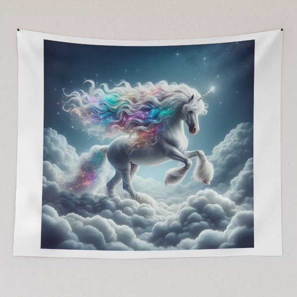 Item preview, Magical Unicorn in the Clouds designed and sold by caroldarlene.