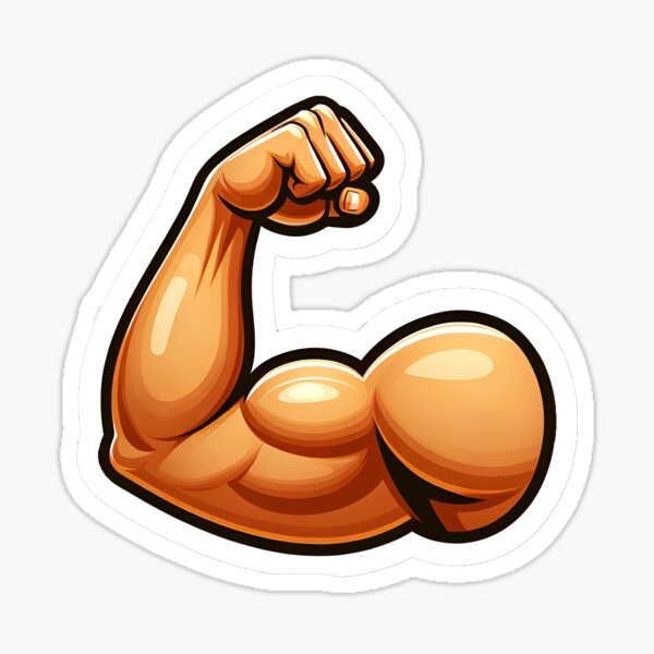 Item preview, Bodybuilding Bicep Emoji designed and sold by LoveLabDesign.