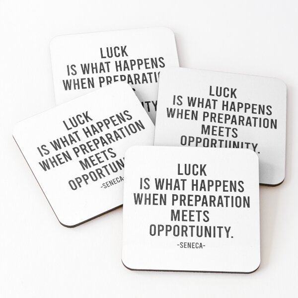 Item preview, Seneca Stoicism Quotes For Luck Is What Happens When Preparation Meets Opportunity designed and sold by HustleQuotes.