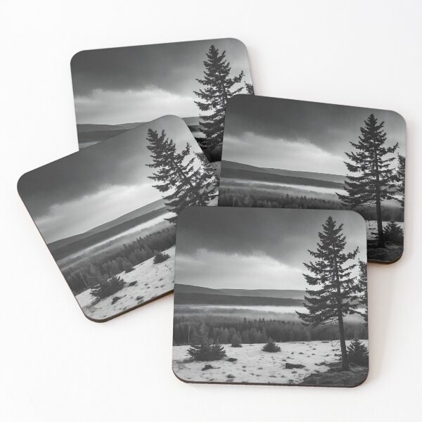 Item preview, Scandinavian Serenity: Monochromatic Landscape designed and sold by ShadeScapeArt.