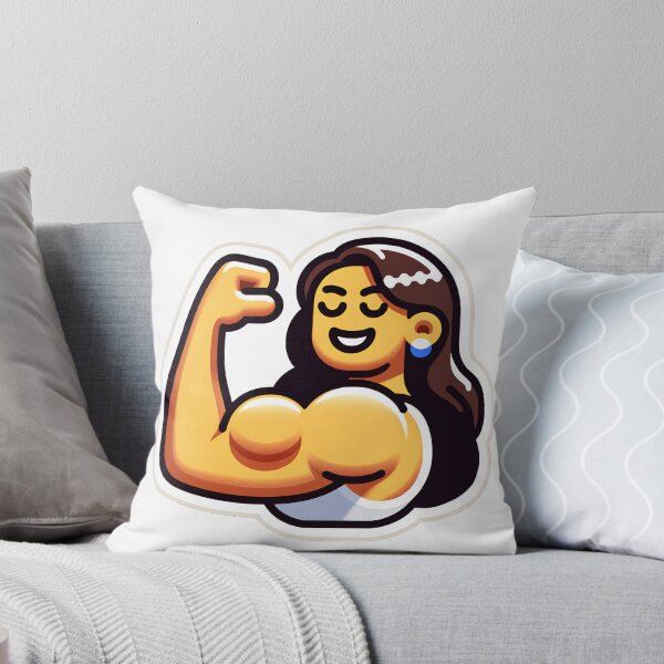 Item preview, Female Bodybuilder Bicep Emoji designed and sold by LoveLabDesign.