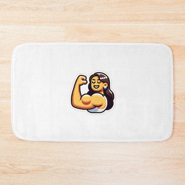 Item preview, Female Bodybuilder Bicep Emoji designed and sold by LoveLabDesign.