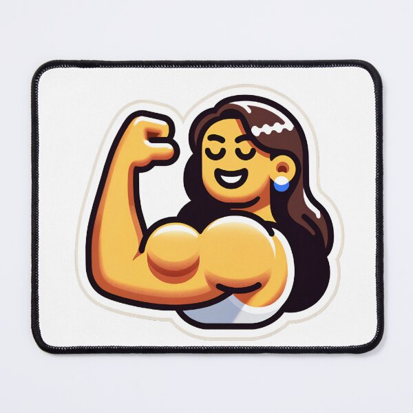 Item preview, Female Bodybuilder Bicep Emoji designed and sold by LoveLabDesign.