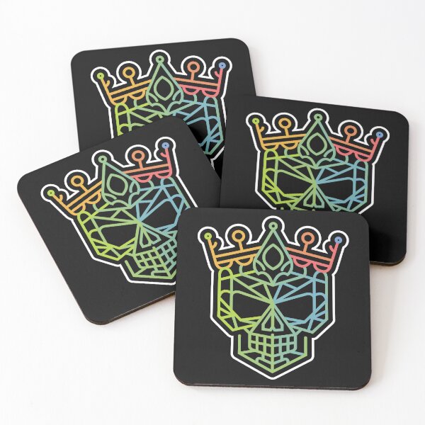 Item preview, Skull with a crown made out of geometric shapes. designed and sold by EdgeEmporium.