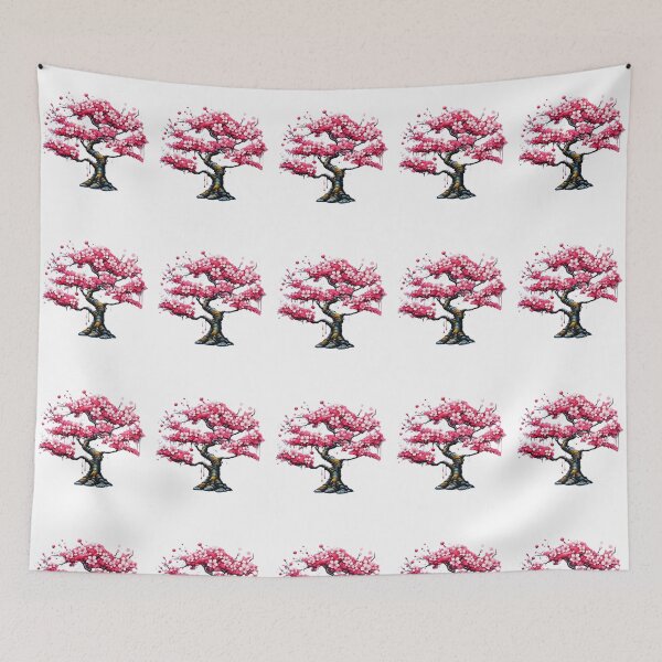 Item preview, Cute hanami cherry tree, cherry blossom, pink tree, spring, floral designed and sold by Coolparrotgirl.