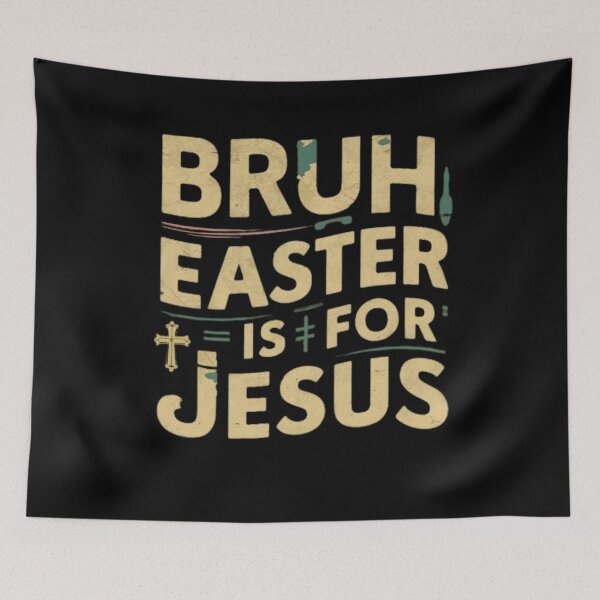 Item preview, funny Vintage Religious Christian Easter Gift Bruh Easter Is For Jesus Religious Humor funny Easter Jesus Quote for Easter Jesus Statement and Christian Holiday designed and sold by Kiraz771s.
