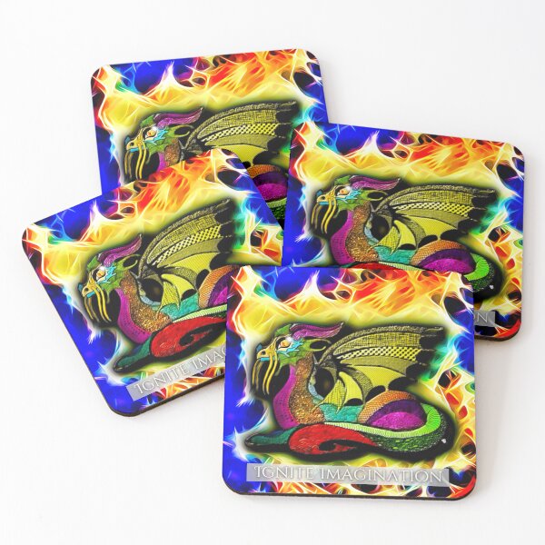 Item preview, "Ignite Imagination" - Fiery Dragon Fantasy Artwork designed and sold by gleefulme.