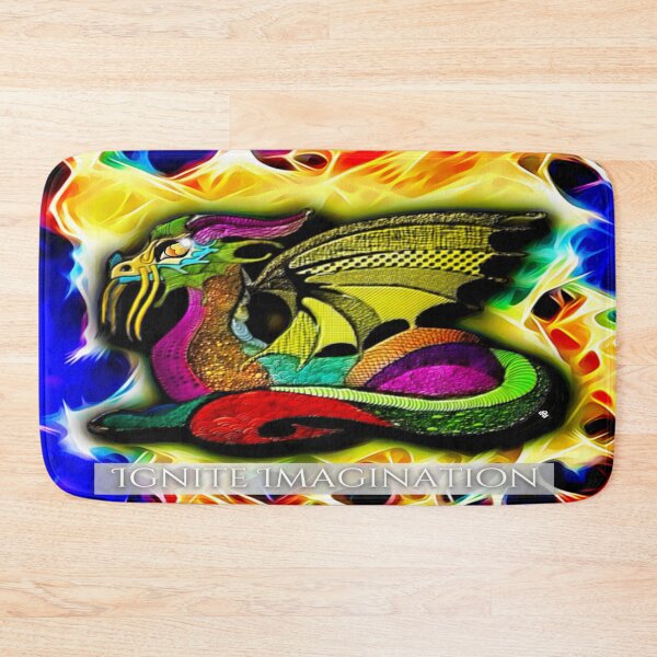 Item preview, "Ignite Imagination" - Fiery Dragon Fantasy Artwork designed and sold by gleefulme.