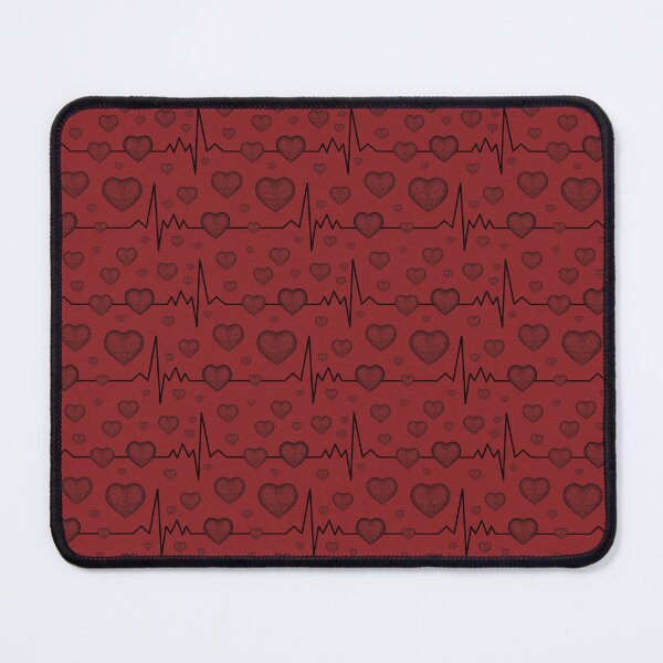 Item preview, Cardiogram pattern with red heart designed and sold by Cherevan.
