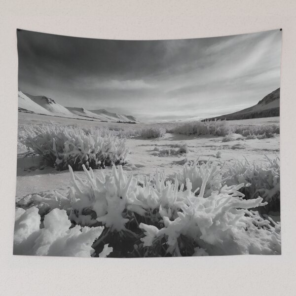 Item preview, Snowy Mountain Vista: Monochromatic Landscape designed and sold by ShadeScapeArt.