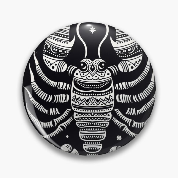 Item preview, Black Madhubani scorpion designed and sold by PictaNova.