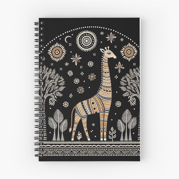 Item preview, Black Madhubani Giraffe  designed and sold by PictaNova.