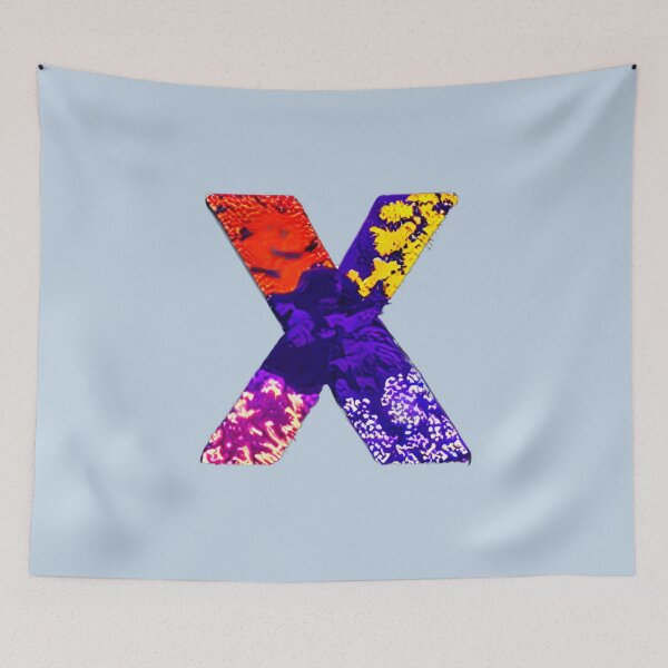 Item preview, letter X, monogram. typography collage. ABC art. gift designed and sold by Minibubb.