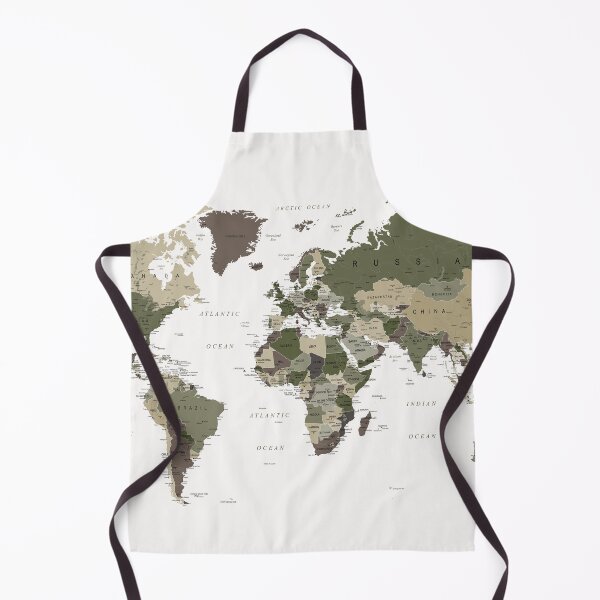 Item preview, World Map in Camouflage Colors designed and sold by UrbanEpiphany.