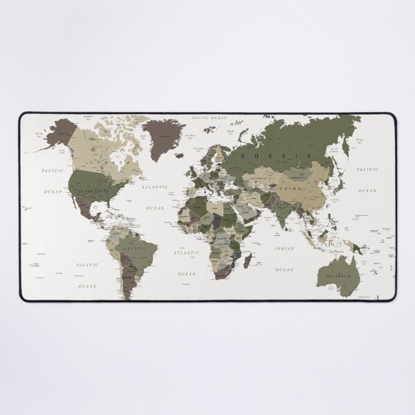 Item preview, World Map in Camouflage Colors designed and sold by UrbanEpiphany.