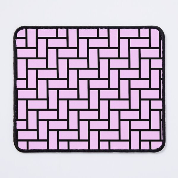 Item preview, Black & Pink Herringbone Brick Wall Grid Borderless Blueprint designed and sold by Alchemy-A-La-G.