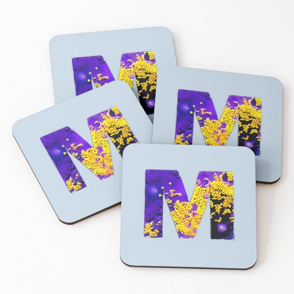 Item preview, letter M, monogram. typography collage. ABC art. gift designed and sold by Minibubb.