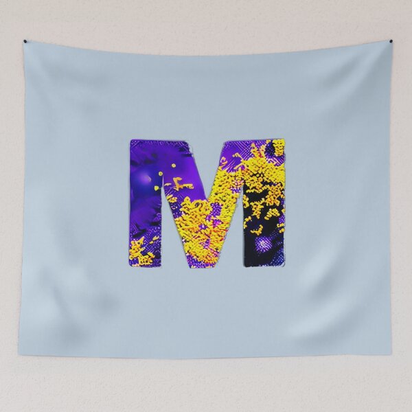 Item preview, letter M, monogram. typography collage. ABC art. gift designed and sold by Minibubb.