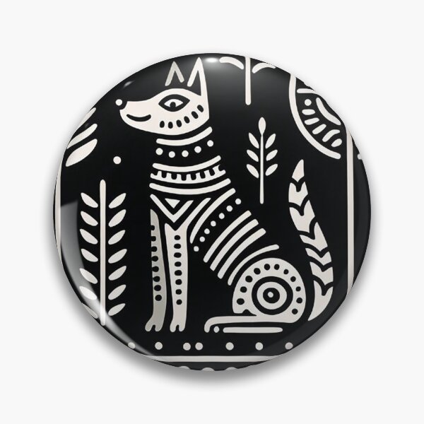 Item preview, Black Madhubani Dog designed and sold by PictaNova.