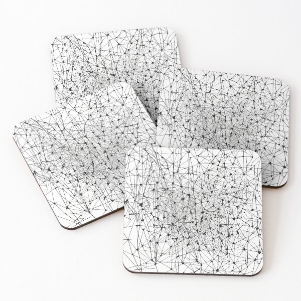 Item preview, Crackled Abstract Line Art (Black and White) designed and sold by Printpix.
