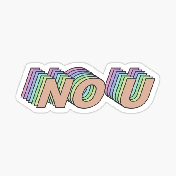 No U Meme Stickers Redbubble - supreme no u roblox