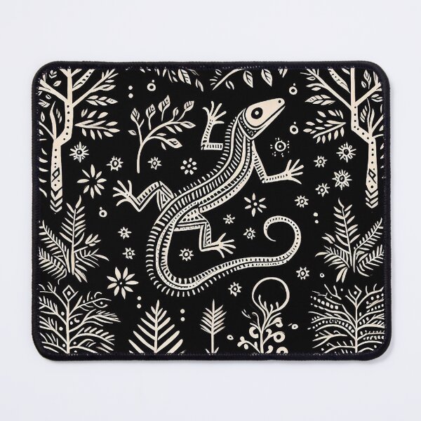 Item preview, Black Madhubani Lizard designed and sold by PictaNova.