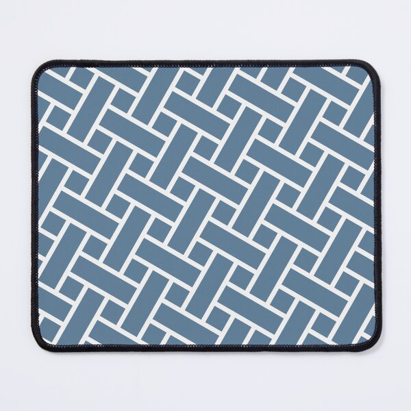 Item preview, Blue & White Herringbone Brick Wall Weave Borderless Blueprint designed and sold by Alchemy-A-La-G.