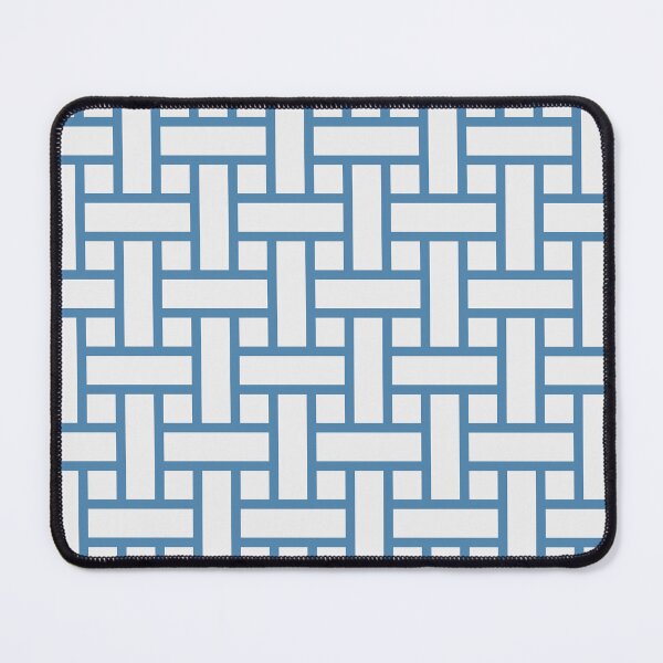 Item preview, White & Blue Herringbone Brick Wall Weave Borderless Blueprint designed and sold by Alchemy-A-La-G.