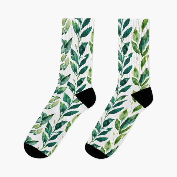 Item preview, green plants pattern designed and sold by soulfulpalette.