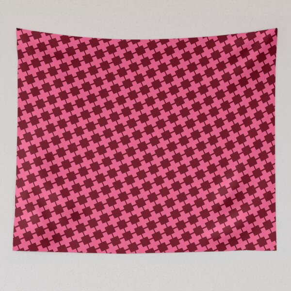 Item preview, Pink & Red Plus Cross Symbols Connected Borderless Blueprint designed and sold by Alchemy-A-La-G.