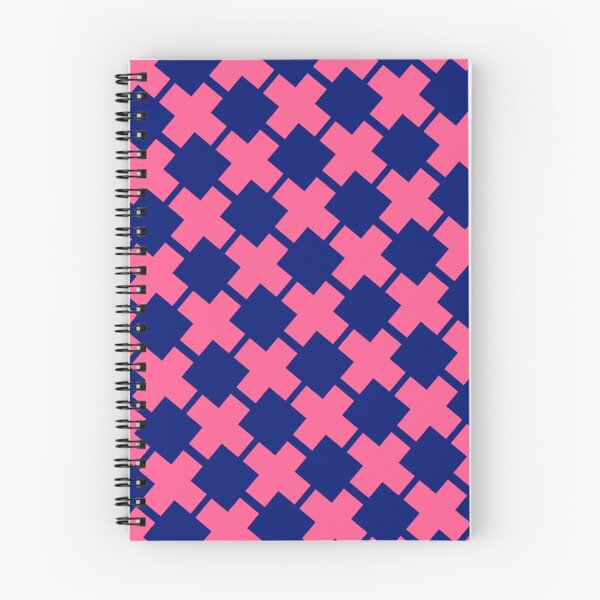 Item preview, Pink & Blue Plus Cross Symbols Connected Borderless Blueprint designed and sold by Alchemy-A-La-G.